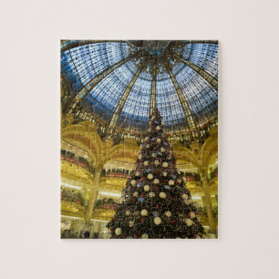 Galeries La Fayette zu Weihnachten, Paris, Frankre Puzzle