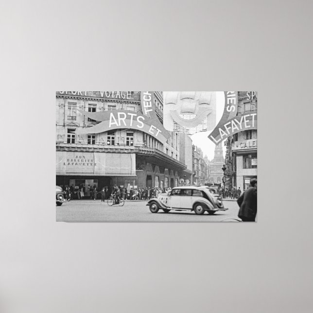 Galeries Lafayette Paris Haussmann 1940 Fotograf Leinwanddruck (Vorderseite)
