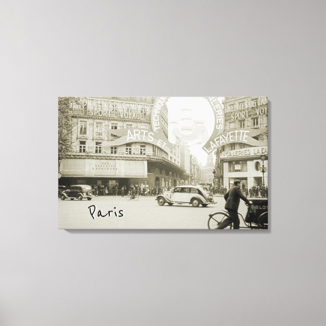 Galeries Lafayette Paris Haussmann 1940 Fotograf Leinwanddruck (Vorderseite)