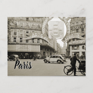 Galeries Lafayette Paris Haussmann 1940 Fotograf Postkarte