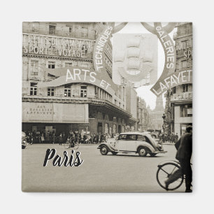 Galeries Lafayette Paris Haussmann 1940 Fotografie Magnet