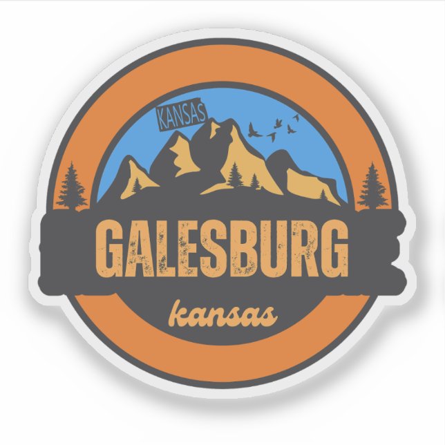 Galesburg, Kansas Aufkleber (Vorderseite)