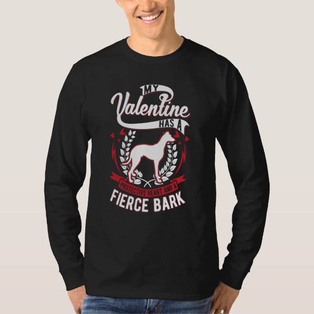 Galgo Espanol Valentine's Day Spanish Greyhound Ga T-Shirt (Vorderseite)