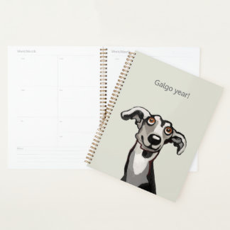 Galgo zeichne Schwarzweiß und Grau Planer