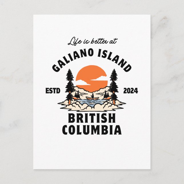 Galiano Island British Columbia Postkarte (Vorderseite)