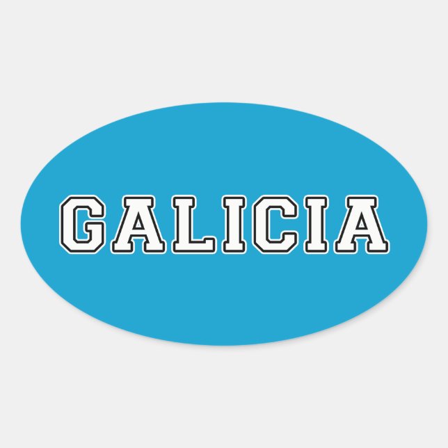 Galicia Ovaler Aufkleber (Vorderseite)