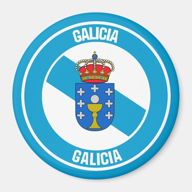 Galicia Round Emblem Magnet (Vorne)