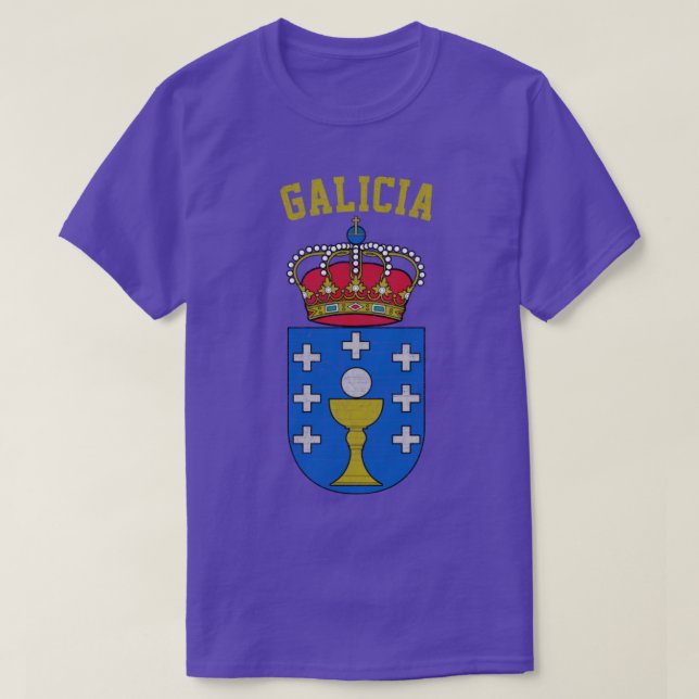 Galicia Vintage verblasste Erscheinungsbild T-Shirt (Design vorne)
