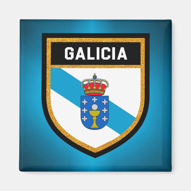 Galicien-Flagge Magnet (Vorne)