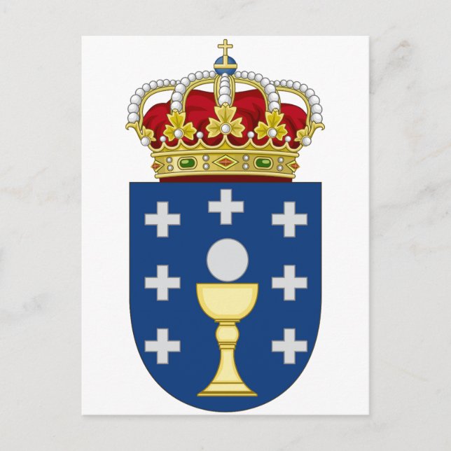 Galicien (Spanien) Wappen Postkarte (Vorderseite)