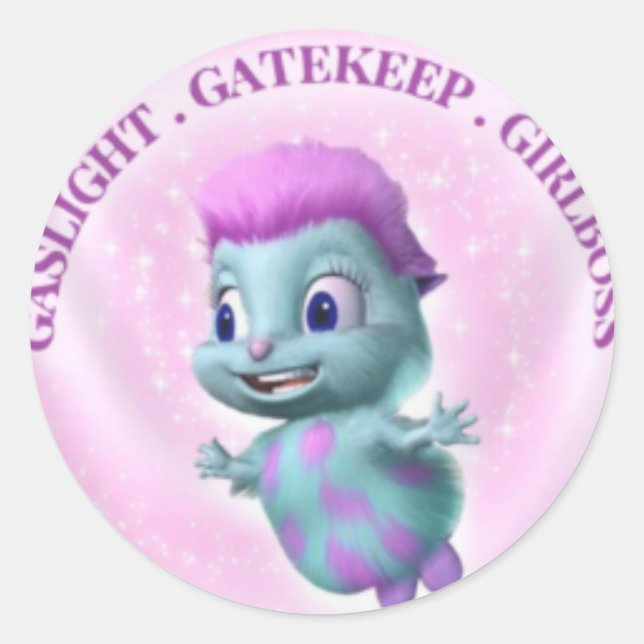 GAlight Gatekeep Girlboss Aufkleber (Vorderseite)