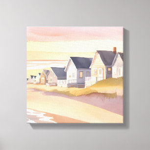 Galiläa am Meer Rhode Island Strand Aquarell Leinwanddruck