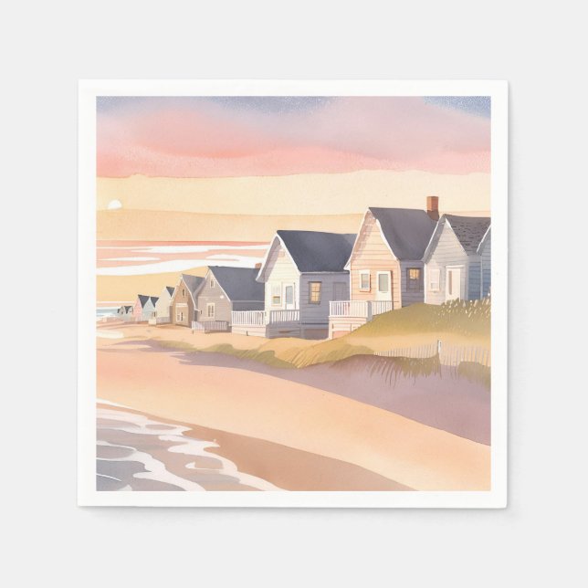 Galiläa am Meer | Wasserfarben Rhode Island Strand Serviette (Vorderseite)