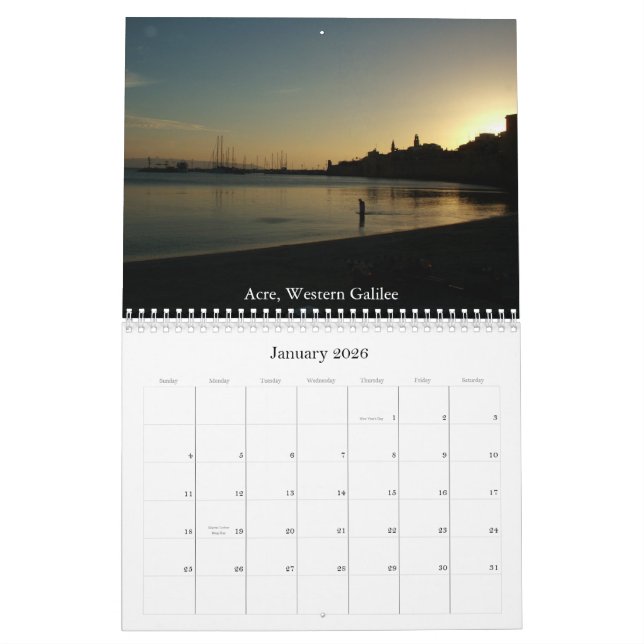 Galiläa-Landschaften, Israel Kalender (Jan 2026)