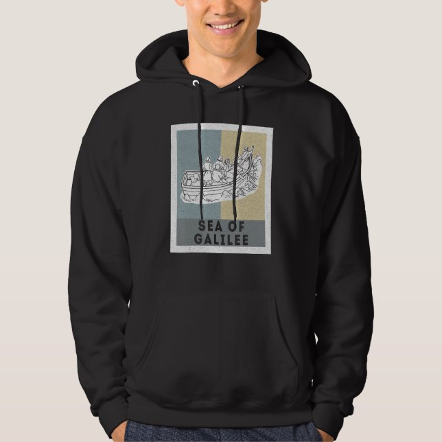 Galilee seas storms religious Christians Christian Hoodie (Vorderseite)
