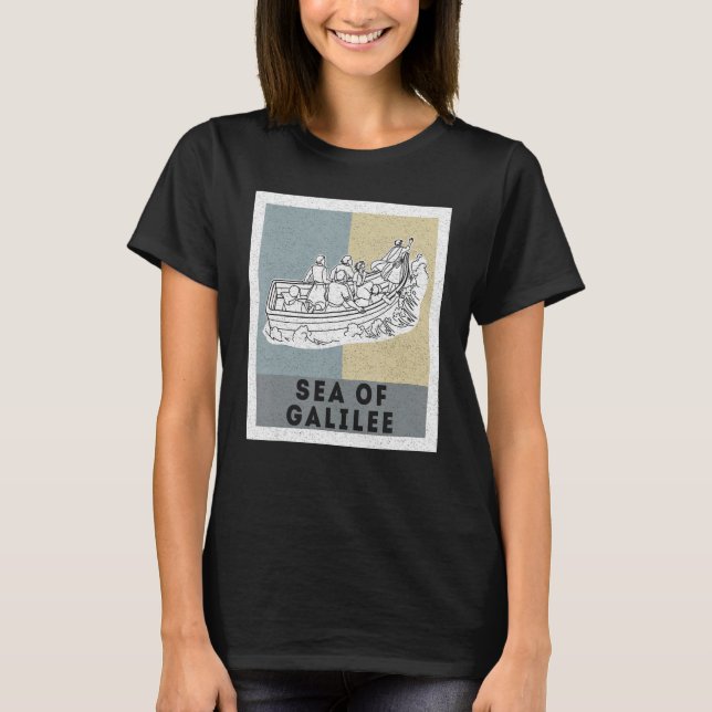 Galilee seas storms religious Christians Christian T-Shirt (Vorderseite)
