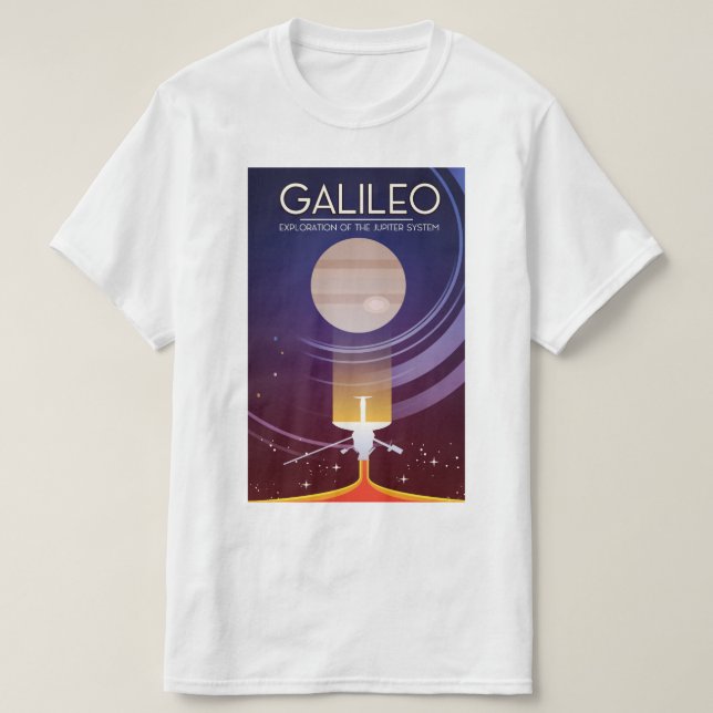 Galileo - Erforschung des Jupiter-Systems T-Shirt (Design vorne)