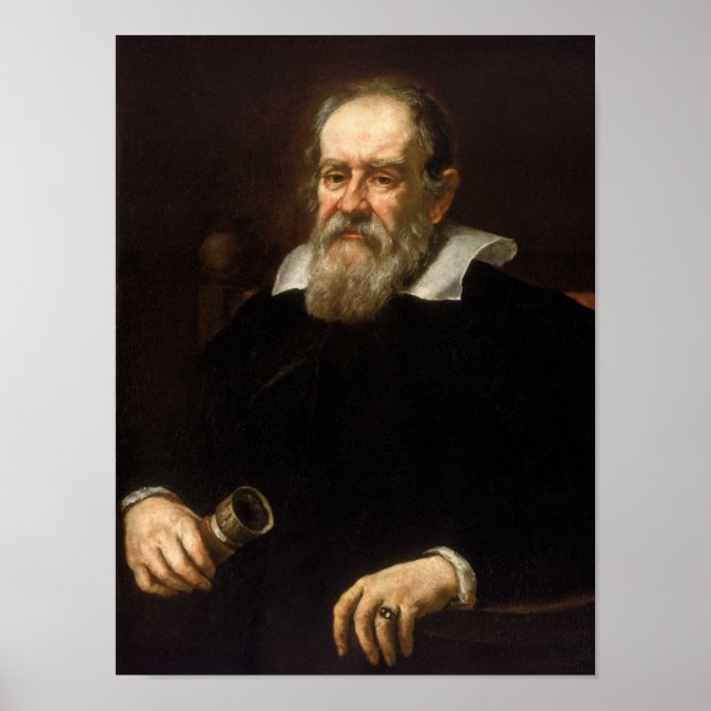 Galileo Galilei - Astronom und Mathematiker Poster (Vorne)
