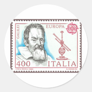 Galileo Galilei Buttons und Magnete Runder Aufkleber