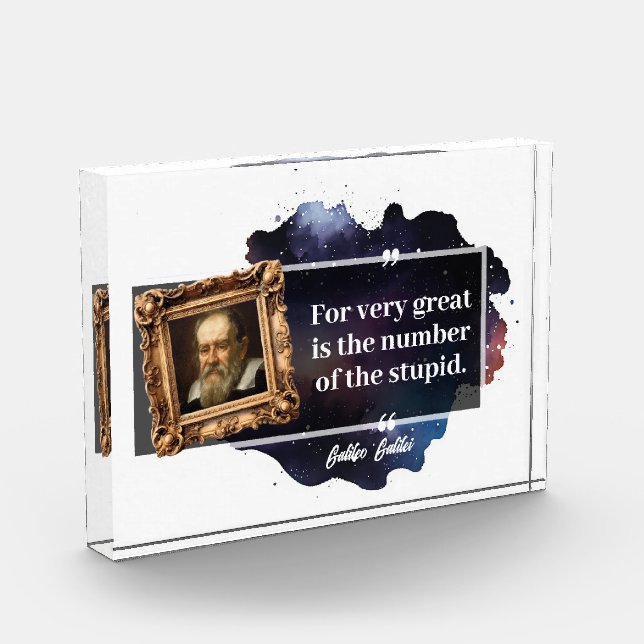 Galileo Galilei Große Zahl der Dummen Fotoblock (Links)