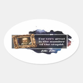 Galileo Galilei Große Zahl der Dummen Ovaler Aufkleber