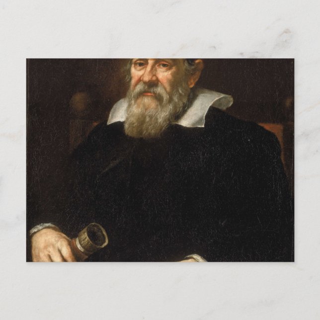 Galileo Galilei Portrait Postkarte (Vorderseite)