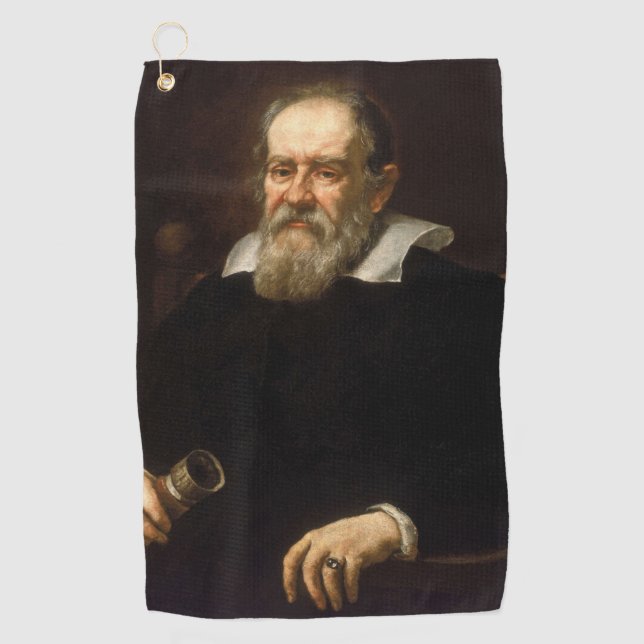 Galileo Galilei: Vater von Wissenschaft und Astron Golfhandtuch (Vorderseite)