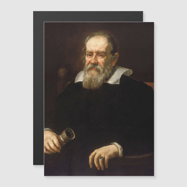 Galileo Galilei: Vater von Wissenschaft und Astron Magnetkarte (Vorne/Hinten)