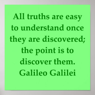 Galileo-Zitat Poster