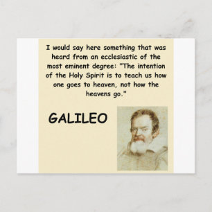 Galileo-Zitat Postkarte