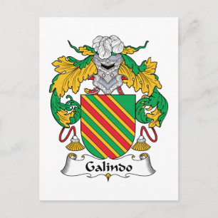 Galindo-Familienwappen Postkarte