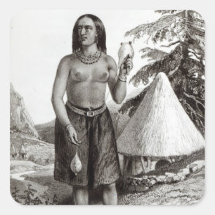 Galla Woman Quadratischer Aufkleber