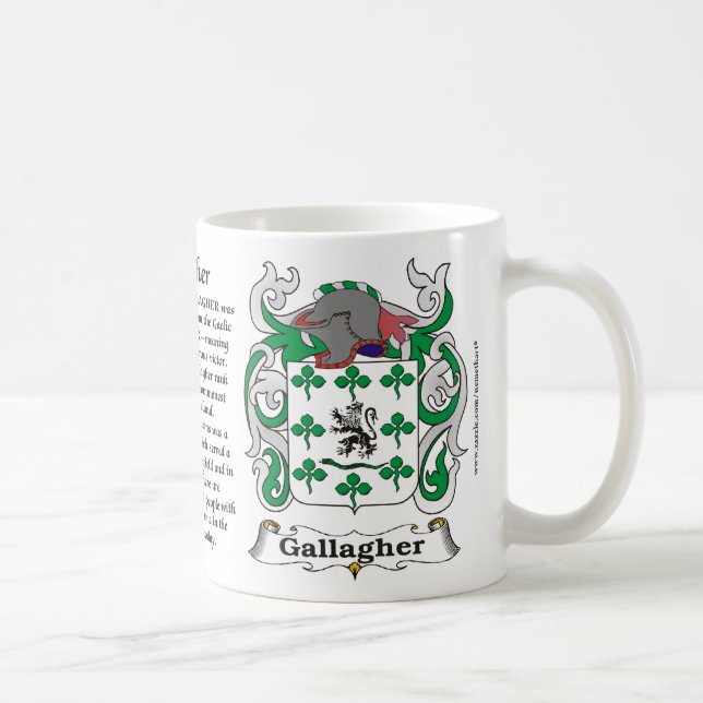 Gallagher Familien-Wappen Tasse (Rechts)