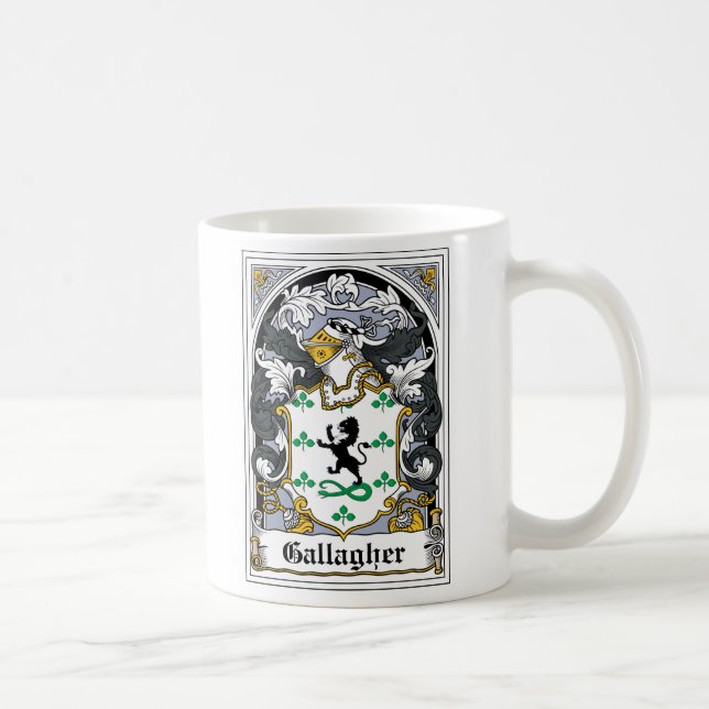 Gallagher Familienwappen Kaffeetasse (Rechts)