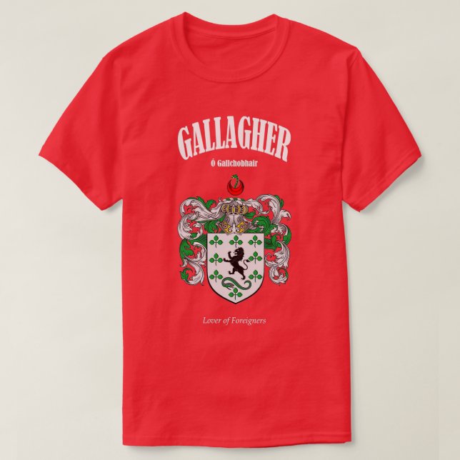 Gallagher Family Coat of Arms Translation and Mean T-Shirt (Design vorne)