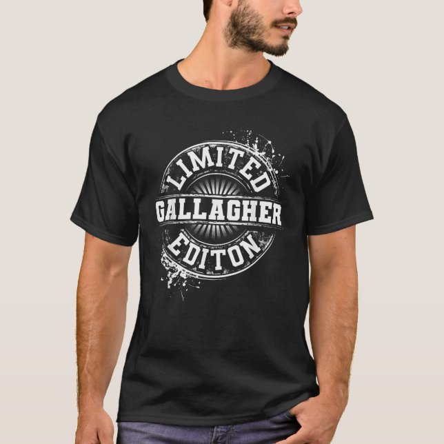 GALLAGHER Funny Familienname Tree Birthday Reuni T-Shirt (Vorderseite)