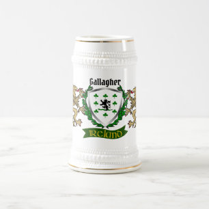 Gallagher/O'Gallagher Irish Shield Beer Stein Bierglas