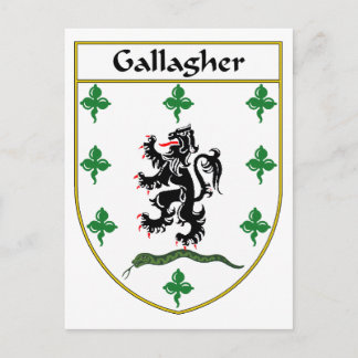 Gallagher-Wappen/Familienwappen Postkarte