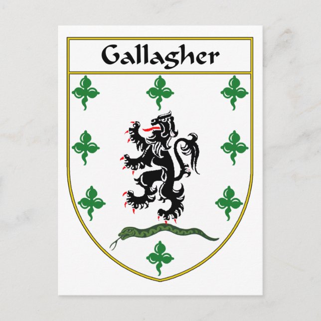Gallagher-Wappen/Familienwappen Postkarte (Vorderseite)