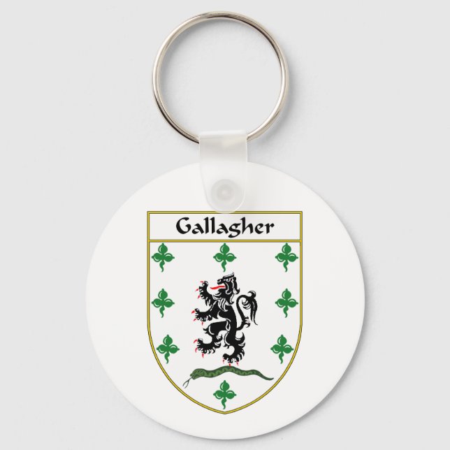 Gallagher-Wappen/Familienwappen Schlüsselanhänger (Vorderseite)