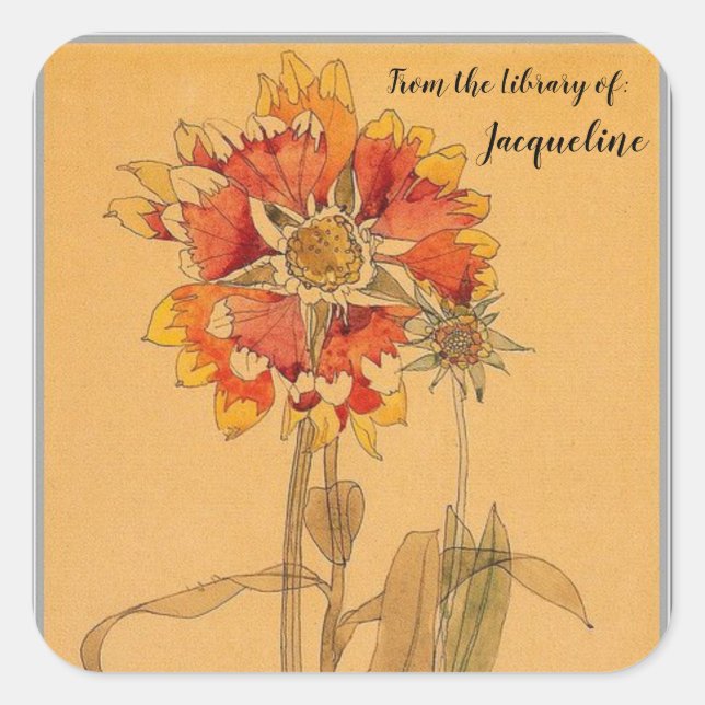 Gallardia von Charles Mackintosh Quadratischer Aufkleber (Vorderseite)