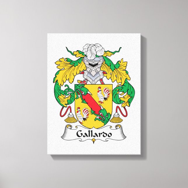 Gallardo Familienwappen Leinwanddruck (Vorderseite)
