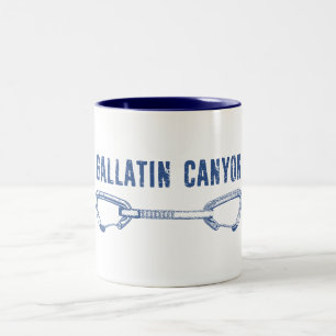Gallatin Canyon Montana Klettersteig Quickdraw Zweifarbige Tasse