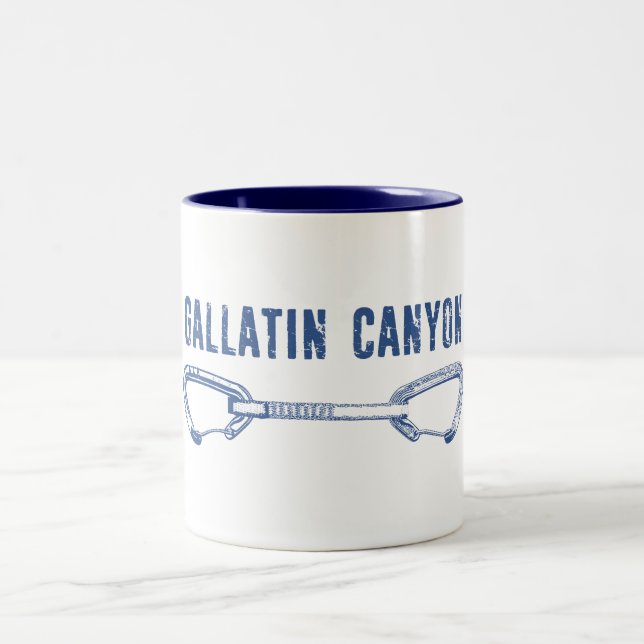 Gallatin Canyon Montana Wandern neben dem Wasser Zweifarbige Tasse (Mittel)