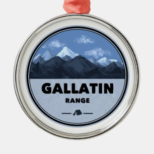 Gallatin Range Montana Wyoming Camping Ornament Aus Metall