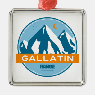 Gallatin Range Montana Wyoming Ornament Aus Metall