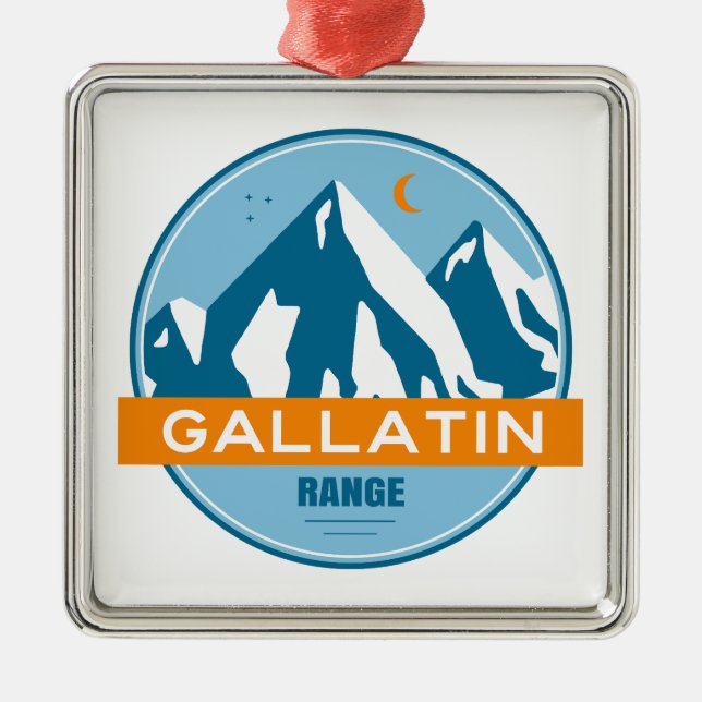 Gallatin Range Montana Wyoming Ornament Aus Metall (Vorne)