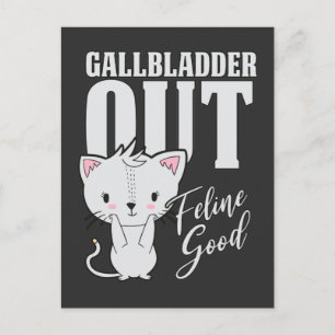 Gallblase Feline Gute Operation Erholung Cat Lover Postkarte