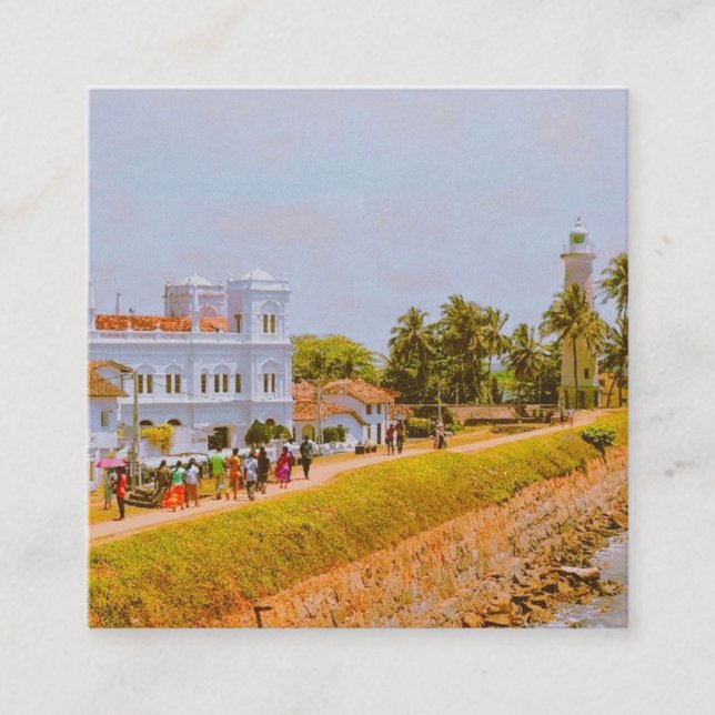 Galle City - Sri Lankas Südküste Quadratische Visitenkarte (Vorderseite)