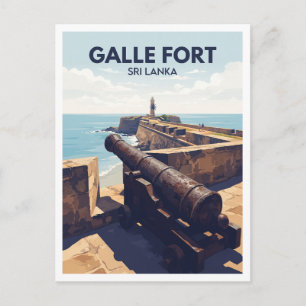 Galle Fort Wallanlagen Sri Lanka Reise Geschenk Postkarte